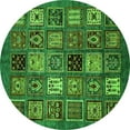 thumbnail image 1 of Ahgly Company Indoor Round Oriental Green Modern Area Rugs, 6' Round, 1 of 4