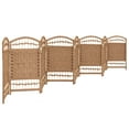 thumbnail image 4 of Red Lantern 2 ft. Short Fiber Weave Folding Screen - Natural - 8 Panels, 4 of 7