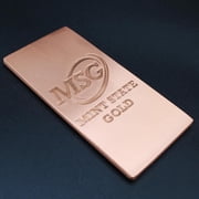 1 lb Copper Flat Bar Element Design w/Certificate of Authenticity by Mint State Gold