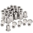 thumbnail image 1 of shiyou-30pcs 1/4-20 Rivet Nuts Stainless Steel Threaded Rivet Insert Nuts Rivnuts Nutsert 1/4-20UNC, 1 of 4