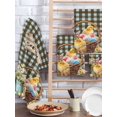 thumbnail image 2 of Easter Chicken Eggs Kitchen Dish Towels for Drying Dishes Set of 2, Spring Daisy Flowers Blue Brown Plaid Waffle Weave Microfiber Hand Tea Bathroom Towels Quick Dry & Absorbent Towel 15.7x23.6, 2 of 7
