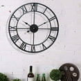 thumbnail image 3 of DESIGNICE Wall Clock,Silent Mechanism Kitchen Clock,Vintage Design Secure Back Reinforcement Wall Clocks Battery Operated,Silver, 3 of 4