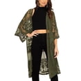thumbnail image 1 of Txlixc Cardigan de playa casual para mujeres, 3 / 4 mangas bordadas transparentes Txlixc moda, 1 of 6