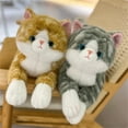 thumbnail image 4 of White Orange Cat Simulation Plush Toy, Chubby Feline Design - Soft Plushy Material, Realistic Cat Shape, Comforting Cuddle Companion - Gift for Boys and Girls, Bedroom Decor, Cuddling Accessory, 4 of 6