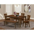 thumbnail image 2 of Pemberly Row 6-piece Wood Dining Set with Bench in Espresso, 2 of 8