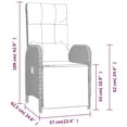 thumbnail image 4 of vidaXL 4 Piece Garden Dining Set with Cushions Grey Poly Rattan, 4 of 5