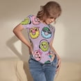 thumbnail image 5 of Haiem Cute Donuts Women's Crew Neck Short Sleeve Bodysuit Tops Stretchy Slim Basic-Medium, 5 of 9