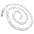 thumbnail image 2 of Solid Sterling Silver Figaro Link Diamond-Cut Pave .925 ITProLux Necklace Chains 3MM - 10.5MM, 16" - 30", Silver Chain for Men & Women, Made In Italy, Next Level Jewelry, 2 of 4