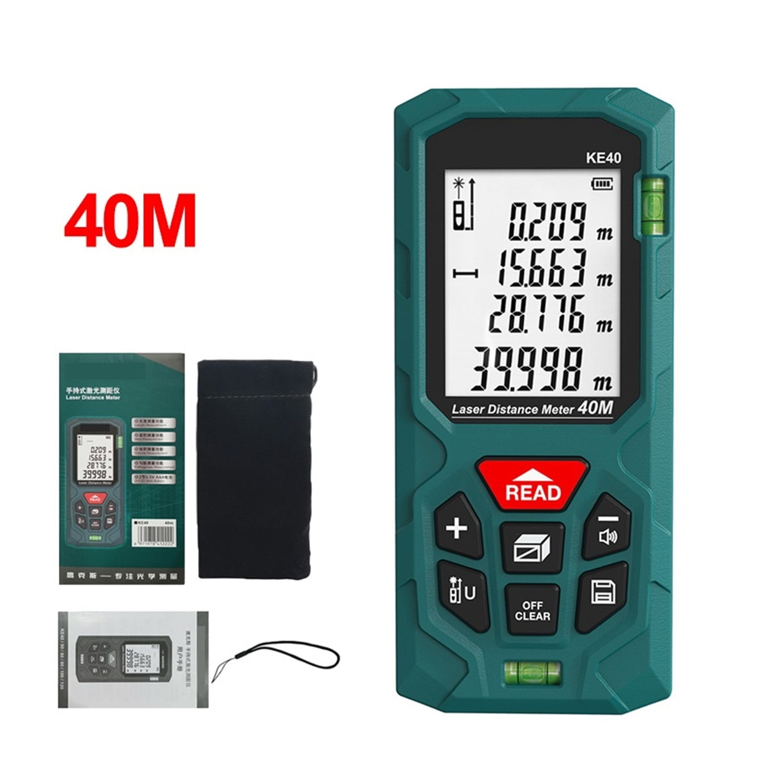 Rangefinder Digital Tape Measure 40/60/80/100/120m Distance Meter Accurate Roulette Range Finder