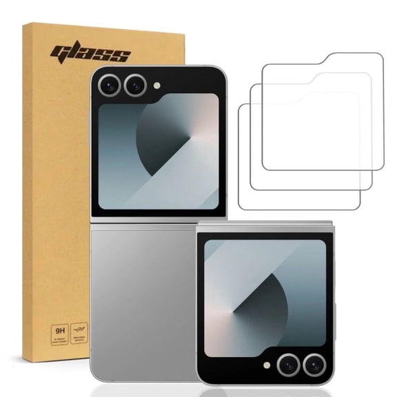 Protector de Pantalla de Vidrio Templado para Samsung Galaxy Z Flip 6 (3 por Paquete)