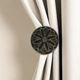 thumbnail image 2 of MERIVILLE Set of 2 Petal Window Drapery Medallion Holdbacks, Curtain Tiebacks, Wall Hook, Tassel Holder, Bronze, 2 of 7