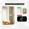 thumbnail image 5 of GLSLAND Bathroom Mirror for Wall 20" x 28" Hanging Mirrors with Rectangle Rounded Corners for Modern Bathroom, Bedroom, Living Room, Gold, 5 of 8