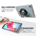 thumbnail image 3 of Dteck Case For Samsung Galaxy Tab A 10.1 SM-T510 (2019 Released),Shockproof Three-Layer Heavy Duty Protector Rubber Hybrid Hard Kickstand Cover (no built-in Screen Protector) 10.1 inches,Gray, 3 of 6