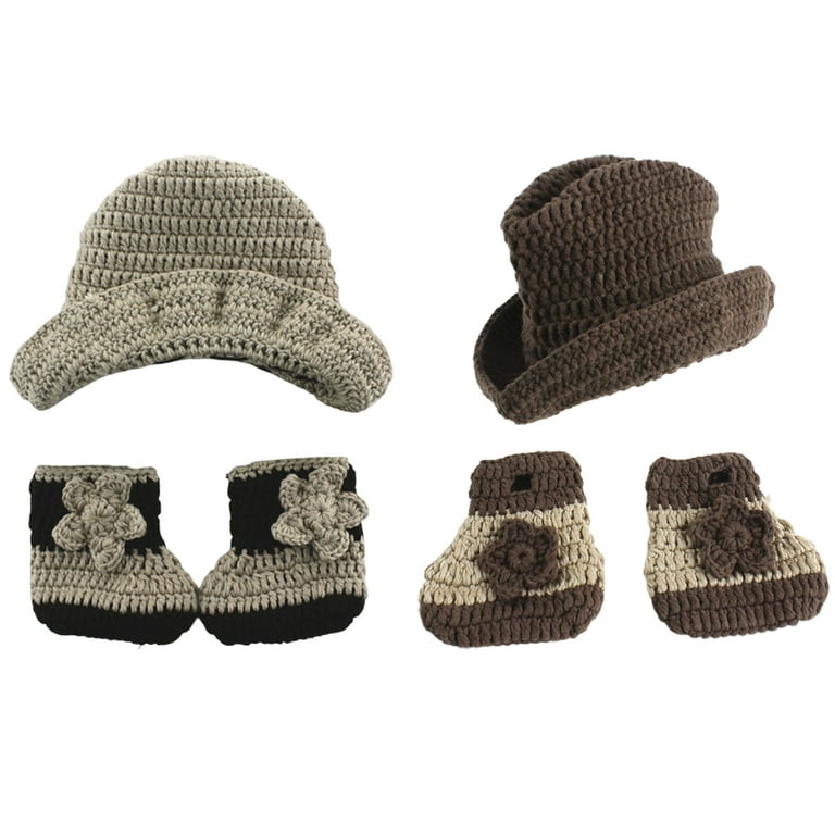 Crochet Baby Cowboy Outfit Cowboy Hat and Boots Set Newborn Cowboy