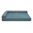 thumbnail image 5 of FurHaven Pet Products Paw-Quilted Cooling Gel Memory Foam Deluxe L-Chaise Pet Bed for Dogs & Cats - Bluestone, Jumbo, 5 of 15