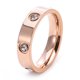 thumbnail image 1 of Anillo de titanio con diamantes para mujer, ligero, lujoso, sin caída, anillo para parejas, 5 mm, anillo con seis diamantes, 1 of 6