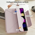 thumbnail image 6 of DWPSG for iPad (A16) 11th Generation 11 Inch 2025/ 10th Generation 10.9 Inch 2022 Hybrid Case with Pencil,Holder,Detachable Magnetic Cover, Y-Fold,Clear Hard Back,Pink, 6 of 9