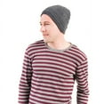 thumbnail image 4 of MUK LUKS Men's Textured Beanie-Charcoal Grey OS, 4 of 4