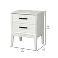 thumbnail image 5 of Benjara Nightstand with 2 Drawers and Wooden Frame, Off White, 5 of 5