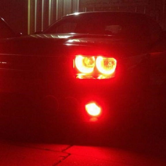 For BlingLights 9005 HB3 Fire Truck Red LED Light Bulbs Set of 2