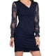 thumbnail image 3 of Guardurnaity Primavera otoño mujer encaje manga larga vestido fiesta transpirable poliéster cuello en V vestidos ropa cumpleaños regalo azul Type3 NO3, 3 of 6