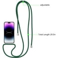 thumbnail image 3 of Clear Case for iPhone 14 Pro Max with Adjustable Neck Lanyard Strap,Soft Slim TPU Shockproof Protective Cover for iPhone 14 Pro Max 6.7 inch-Dark Green, 3 of 11