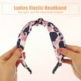thumbnail image 5 of Leopard Headband Top Knot Cheetah Headband Knotted Headbands Elastic Hair Accessories for Women Pink, 5 of 7