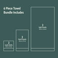 thumbnail image 6 of Seed & Stone Ultra-Soft 30% Recycled Cotton Bath Towels, 100% Cotton, 6-Piece Towel Set, White, 6 of 12