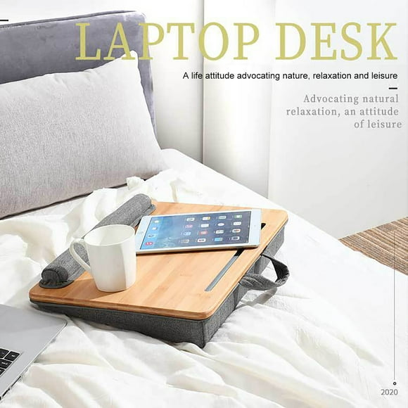 karymi Lap Laptop Desk Portable Desk with Cushion Fits up to 15.6 inch Laptop Flash Deal