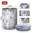 thumbnail image 3 of 12oz Tumblers Light Blue Christmas Snowman and Tree Vacuum Insulated Stainless Steel Travel Tumbler Cups Mug with Lid and Straw for Beer,Coffee,Beverages with Cleaning Brush for Cold & Hot Drinks, 3 of 5