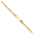 thumbnail image 2 of 14k Yellow Gold Medical Alert Figaro Link Id Bracelet, 2 of 8