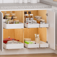 thumbnail image 2 of 3 Pack Pull Out Cabinet Organizer, 15.7"Deep Pull Out Drawers for Cabinets, Slide Out Drawers for Kitchen Cabinets, Bathroom Cabinet Organizer, Pantry, Cabinet Roll Out Drawers Shelf Storage, 2 of 6