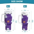 thumbnail image 6 of Yayeee 40oz Stainless Steel Tumbler with Straw and Handle Double-Wall Insulated Travel Water Bottle, Halloween Purple Ghosts, 6 of 8