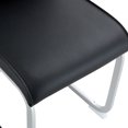 thumbnail image 6 of Of 4 Black Chairs, Pu Fabric, Arched Silver Metal Legs, Comfortable For Long Hours Luxury Arch Material, High Resilience, Practical Furniture, 6 of 7