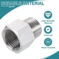 thumbnail image 3 of Pipe Fitting Reducing Adapter, 3/4" NPT x G3/4" Reducer Connectors, Silver, 3 of 6