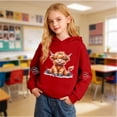 thumbnail image 5 of WAYUTE Sweatshirts for Girls Cute Cow Print Hooded Sweatshirt for Boys Soft Casual Pullover with Pocket, 5 of 6