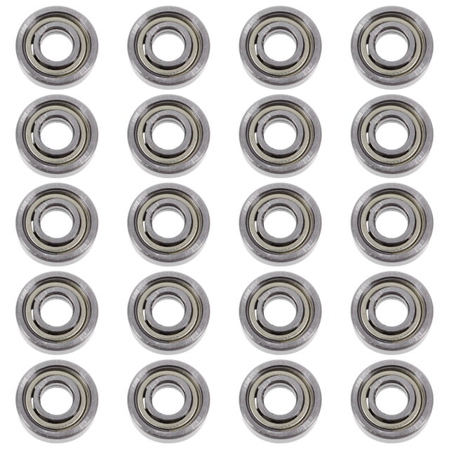 MasteelfCA 20 Pcs Roulements à Billes Miniatures à Rainures Profondes Double Métal Mini Joint Roulements