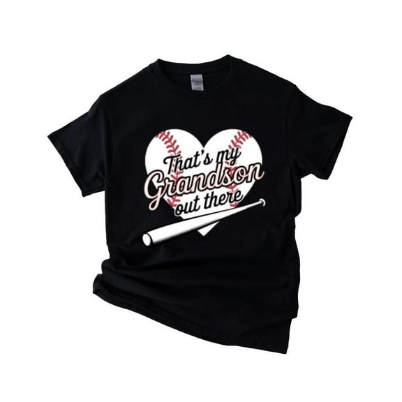 That’s My Grandson Baseball Grandma T-Shirt with Loving Game Day Style, for men & women, up to size 5XL