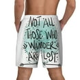 thumbnail image 4 of Haiem Not All Who Wander Are Lost1 Men'S Quick-Dry Swim Trunks: Comfortable Beach Shorts With Mesh Lining And Pockets - Ideal For Swimming And Sunbathing Small, 4 of 9