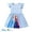 Elsa, variant on Disney Frozen Girl Dresses Elsa Graphic Blue Ruffle Long Sleeves Dress Character Gifts Toddler Kids 3T