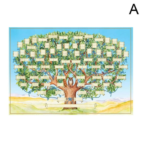 Family Tree Diagram To Fill In Wall Hanging Fillable Ancestry Genealogy Ch RFT