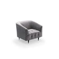thumbnail image 5 of Chic Home Ella Accent Club Chair Velvet Upholstered Channel-Quilted, 5 of 7
