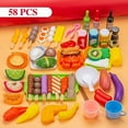 thumbnail image 1 of Kids Pretend Play Kitchen Toys Mini Food Toys Simulation Cookware Cooking BBQ Oven Kit Role Play Game Educational Gift Children, 1 of 7