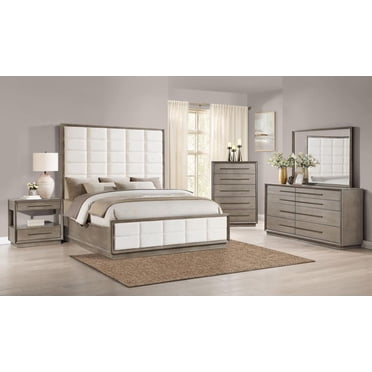 Evangeline 5-piece California King Bedroom Set Silver Oak
