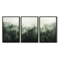 thumbnail image 5 of SHENIFY Green Fog Pine Tree Forest Canvas Wall Art Modern Artwork Prints Decor - 16x24in3pcs Black Framed, 5 of 6