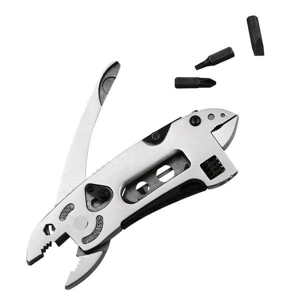 Eigraketly Mini alicates multifuncionales para mano de obra, destornillador, abrazadera de Metal 9 en 1, suministros para exteriores, accesorios para el Artesanía Eigraketly TO009230-00