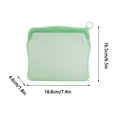 thumbnail image 2 of EGNMCR Sacs de Rangement Réutilisables en Silicone de Qualité Alimentaire 500 ml Étanches à l'Épreuve des Fuites Sachets de Conservation des Aliments pour Fruits Légumes Collations Maquillage un Contenant, 2 of 5