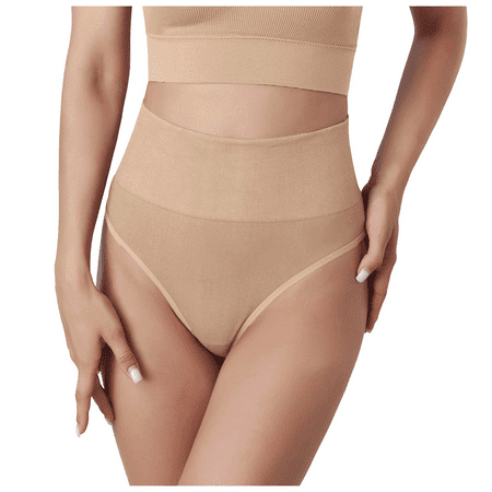 Fulorrnie Underwear for Women Seamless High Waist Comfort Panty Sport Band Moisture Wicking Panties Beige XL