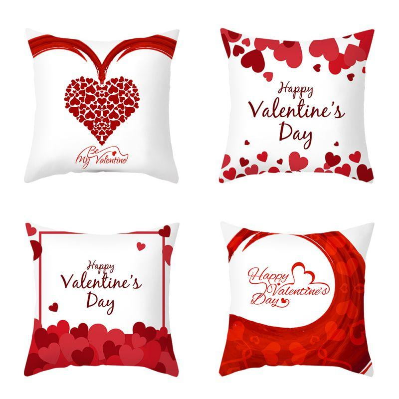 Throw Pillow Cover Valentine Heart Pillow Cover