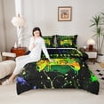 thumbnail image 4 of Castle Fairy Graffiti Gamer Queen Comforter Set,Abstract Splash Bedding Comforter Set, 4 of 8
